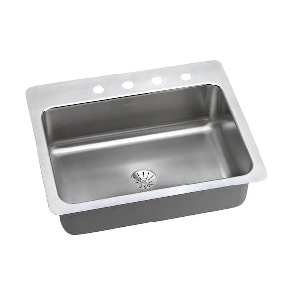 Dayton Stainless Steel 27 X 22 X 8 Single Bowl Dual Mount Sink With Perfect Drain